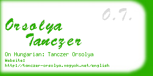 orsolya tanczer business card